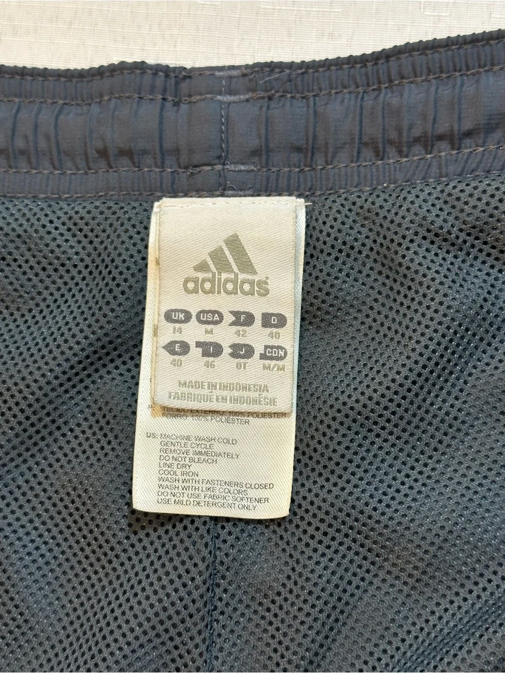 Adidas 3 Stripe Track Pants Gray Blue Men’s M 2010 Y2K